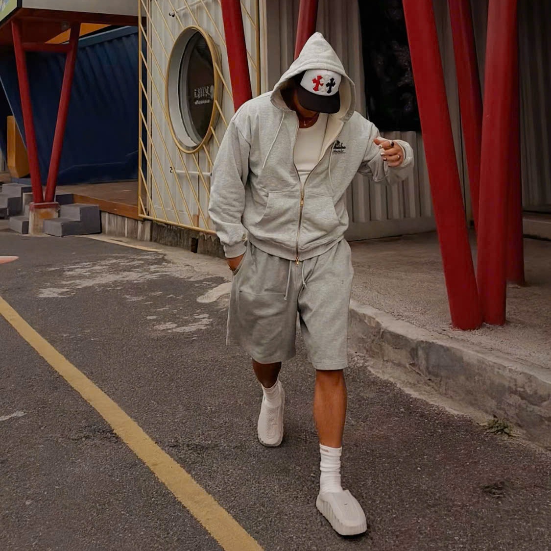 Alternative view of Dép Nike Mind 001 Slide 'Light Smoke Grey' HQ4307-003