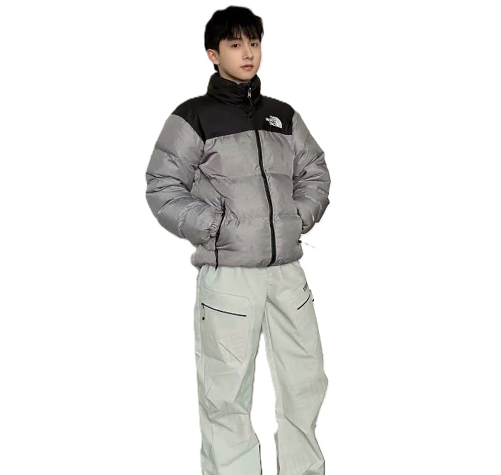 Alternative view of Áo The North Face Nuptse HYBRID Down Ball Jacket 'Heather Gray' NJ1DR02F