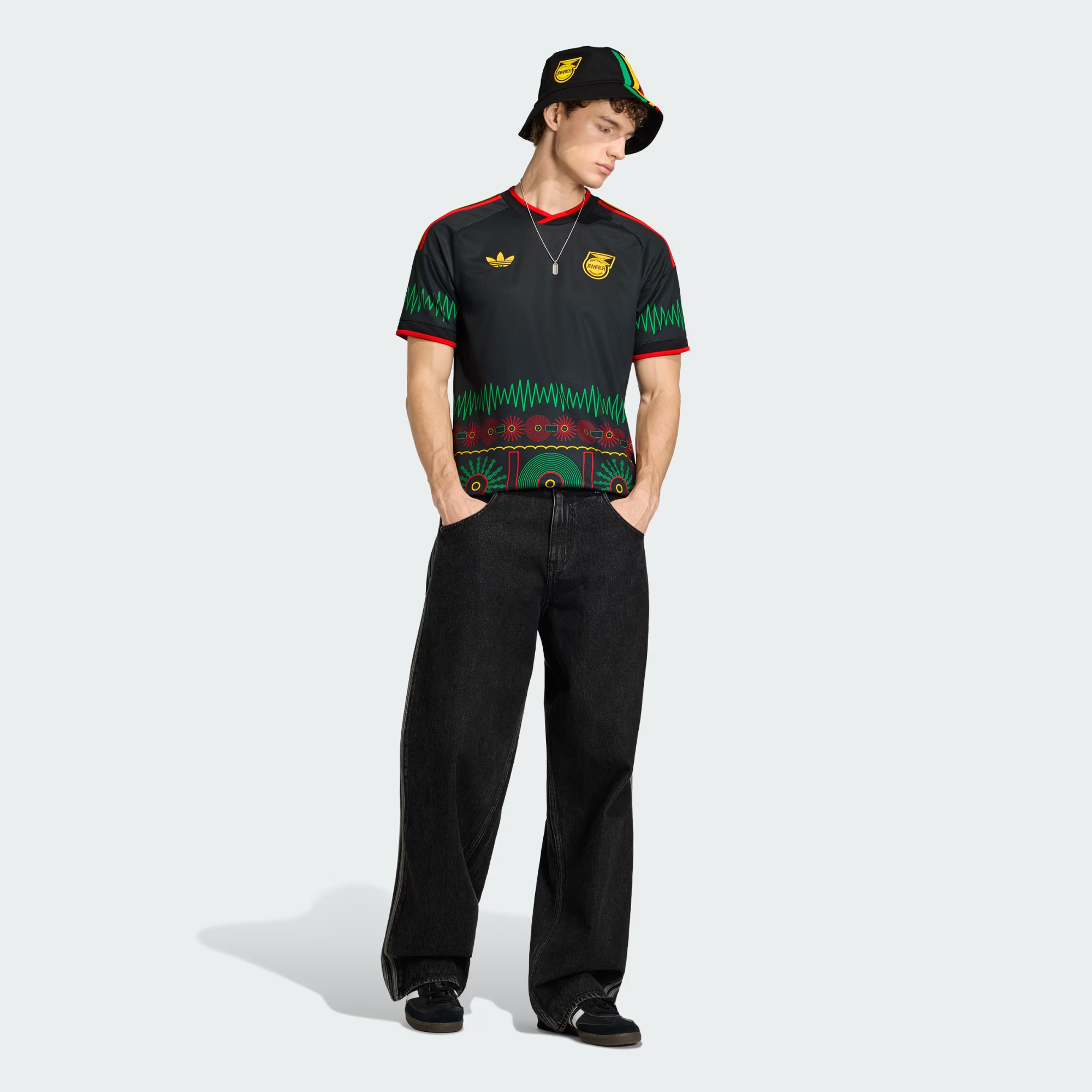 Áo Adidas Jamaica 26 x Bob Marley Away Jersey 'Black' KD0957 - Ảnh 3