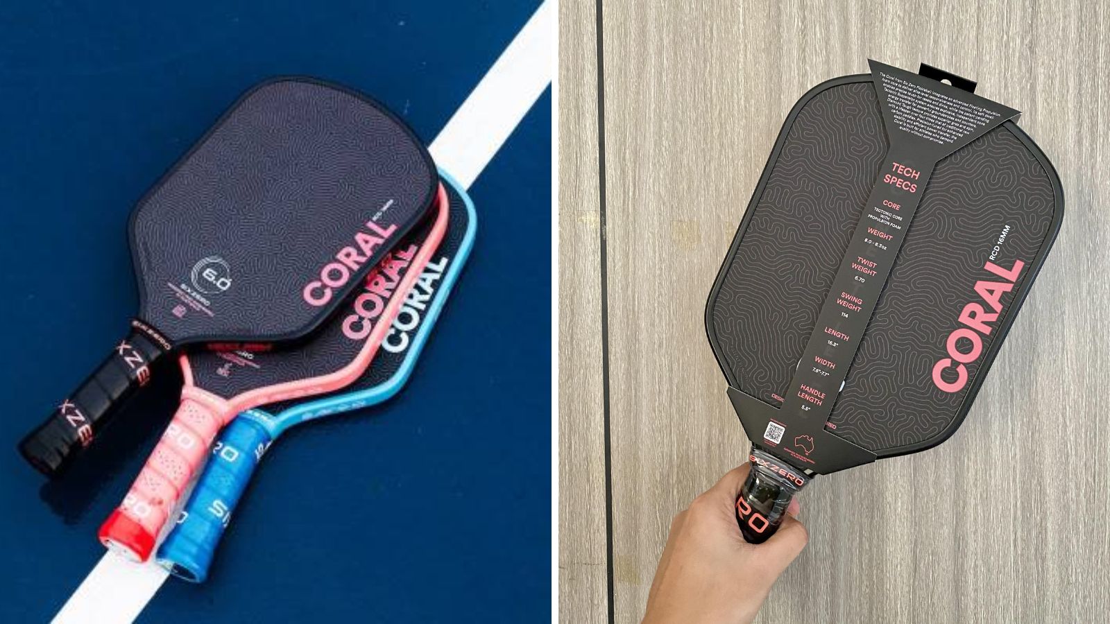 Hinh anh 6: Six Zero Coral Series 2026 vot pickleball nang cap tu Double Black Diamond