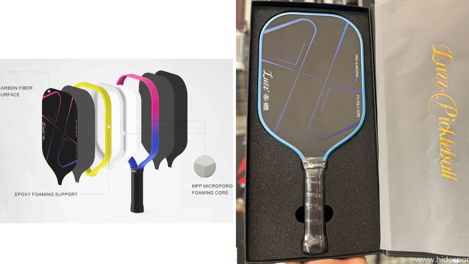 Hinh anh 9: Luzz Pro 4 Inferno - vot pickleball Gen 4 voi thiet ke noi bat va hieu nang cao