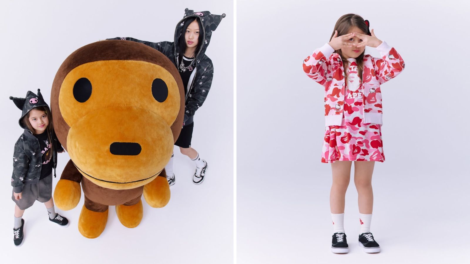 Hinh anh 3: Bo suu tap BAPE x Sanrio 2026 voi Hello Kitty va Kuromi