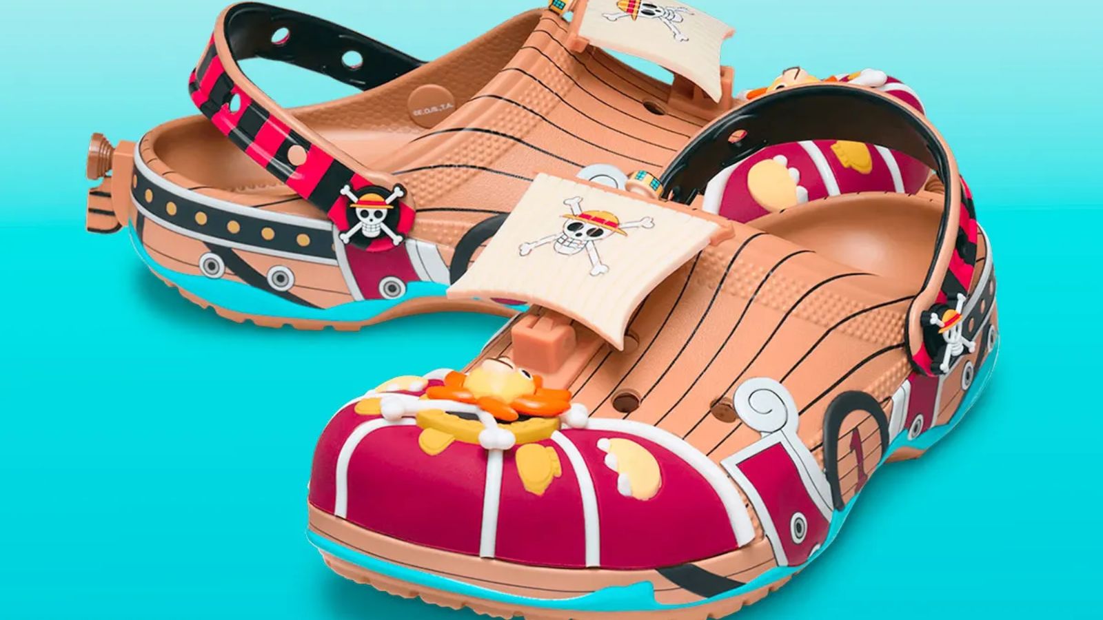 Hinh anh 5: Hinh anh giay One Piece x Crocs Classic Clog lay cam hung tu Gear 5 cua Luffy