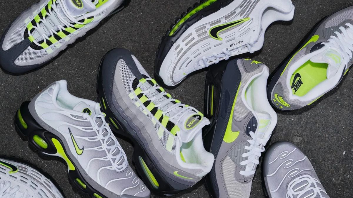 Hinh anh bo suu tap Nike Air Max Neon Pack 2026 voi thiet ke mau sac tao bao