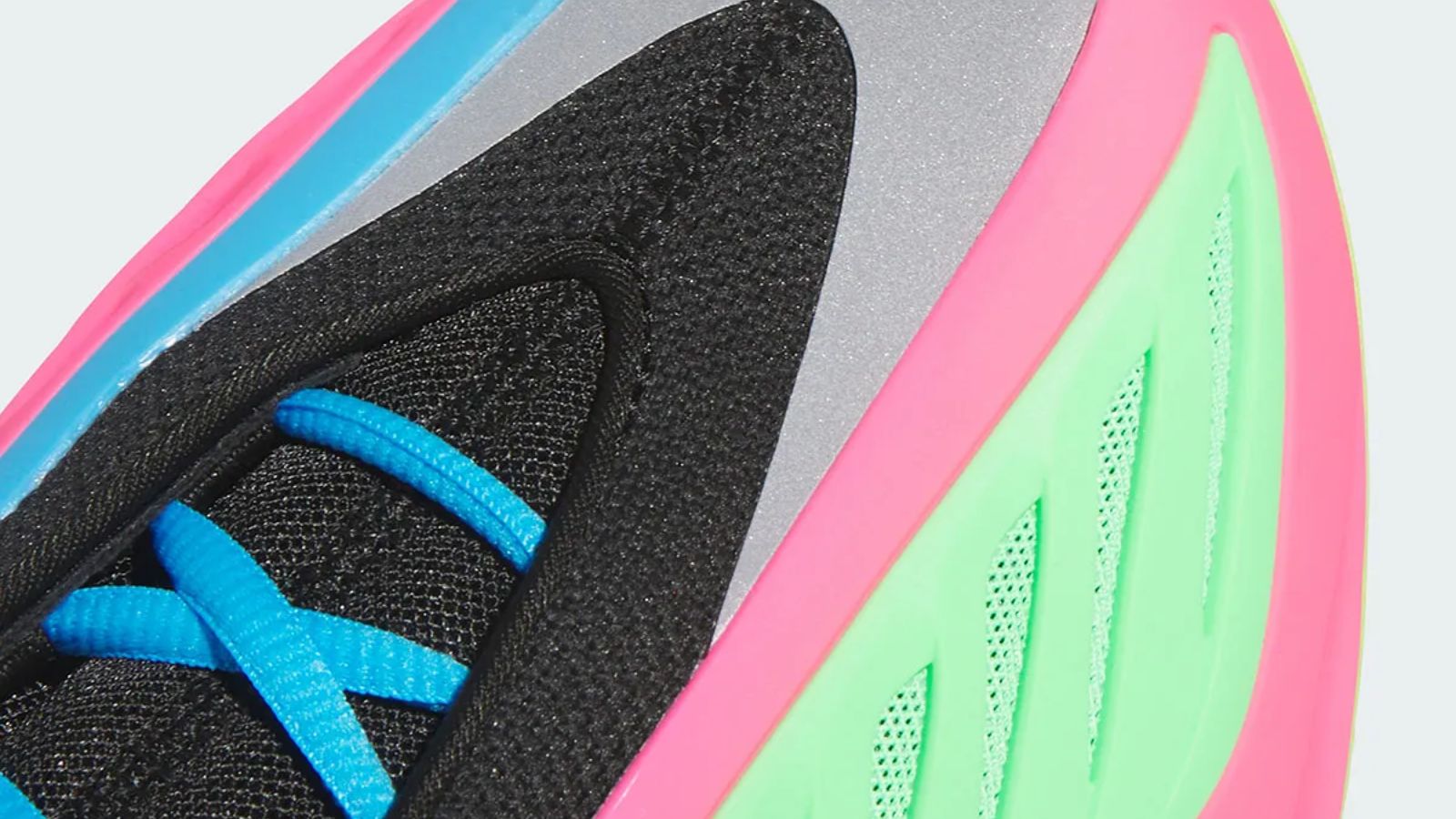 Hinh anh 7: adidas Anthony Edwards 2 Multi-Color voi nen den va chi tiet neon ruc ro