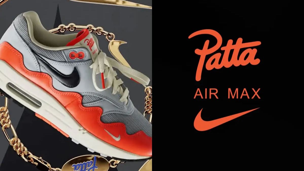 Giay Patta x Nike Air Max 1 Hyper Crimson voi sac cam noi bat