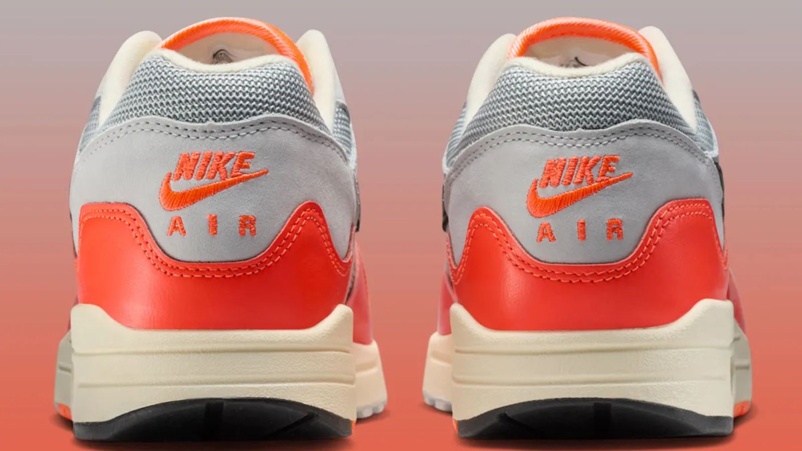 Hinh anh 4: Giay Patta x Nike Air Max 1 Hyper Crimson voi sac cam noi bat