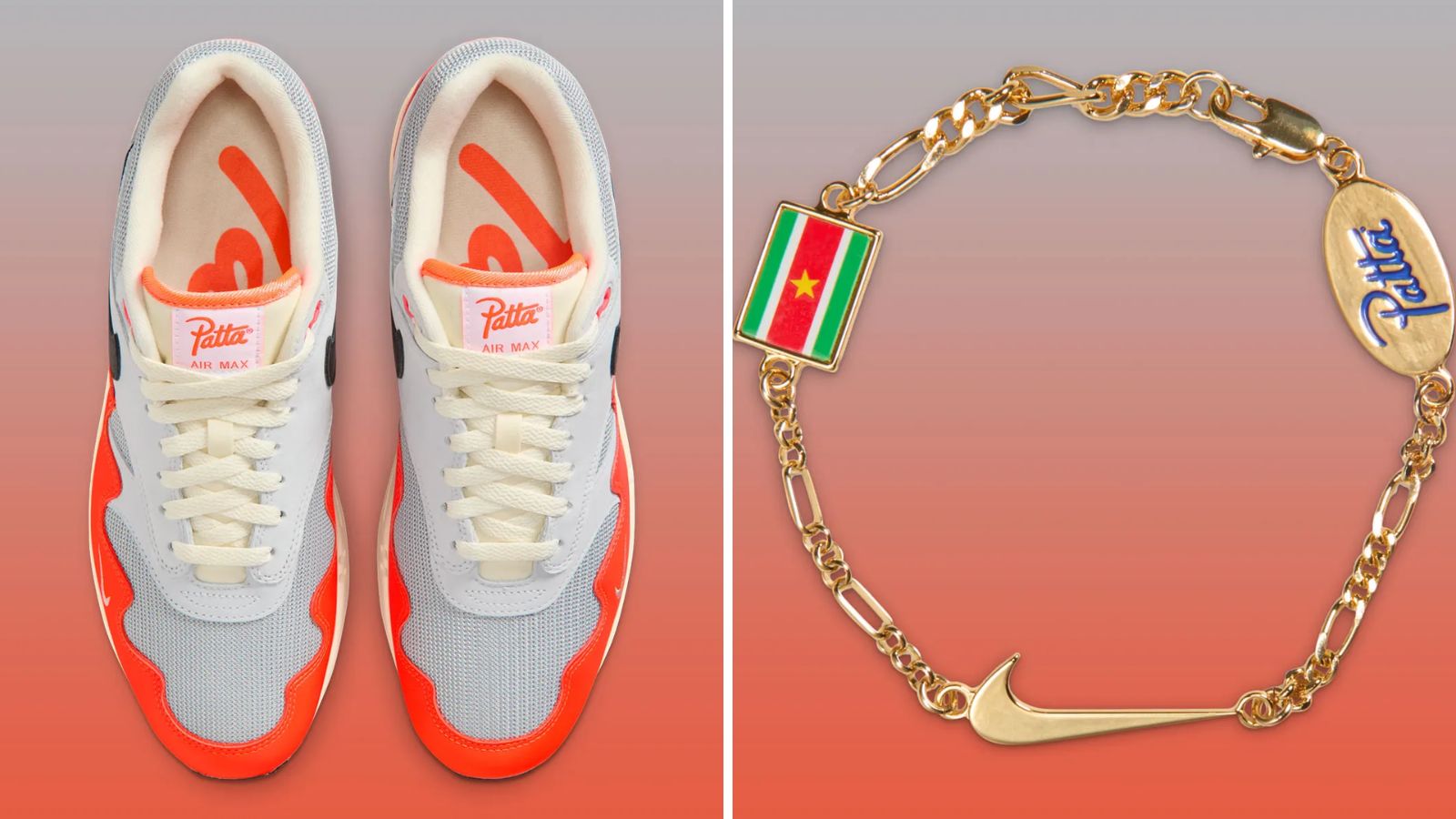 Hinh anh 7: Giay Patta x Nike Air Max 1 Hyper Crimson voi sac cam noi bat