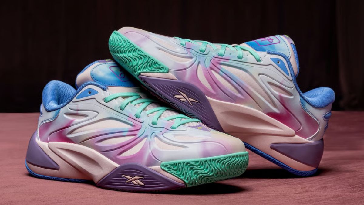 Giay Reebok Angel Reese 1 voi thiet ke tie-dye da sac