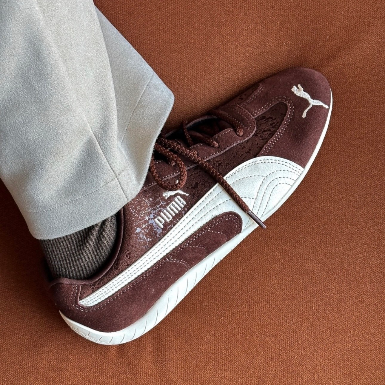 Alternative view of Giày Puma Speedcat Shoe-Per Sweet 'Dark Brown Beige' 406675-01
