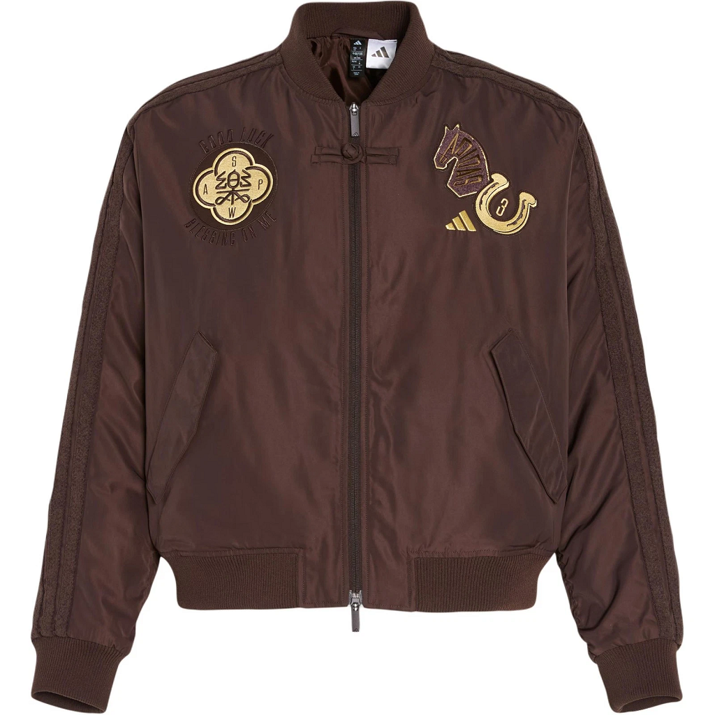 Áo Adidas CNY Jackets Stand Collar Moderate Pilot 'Brown' KQ5092