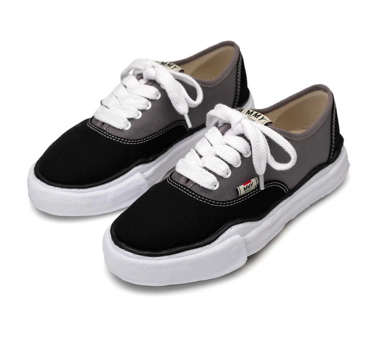 Alternative view of Giày Maison Mihara Yasuhiro Baker Bicolor Canvas 'Black' A13FW738