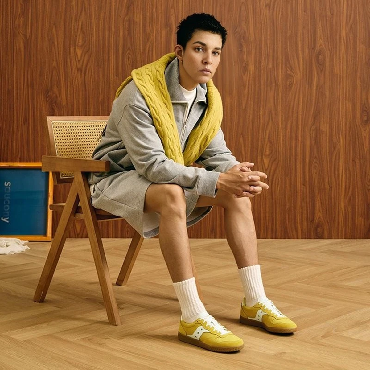 Alternative view of Giày Saucony Bullet CT Low Top 'Yellow White' S79057-3