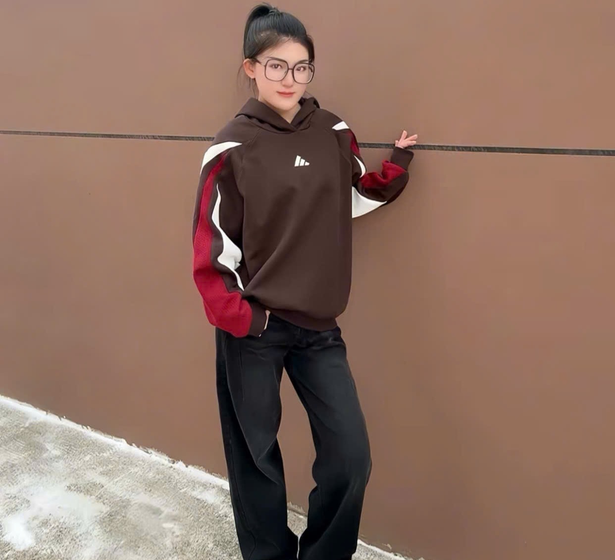 Alternative view of Áo Adidas Basketball Horse Year CNY 'Brown' KT0619