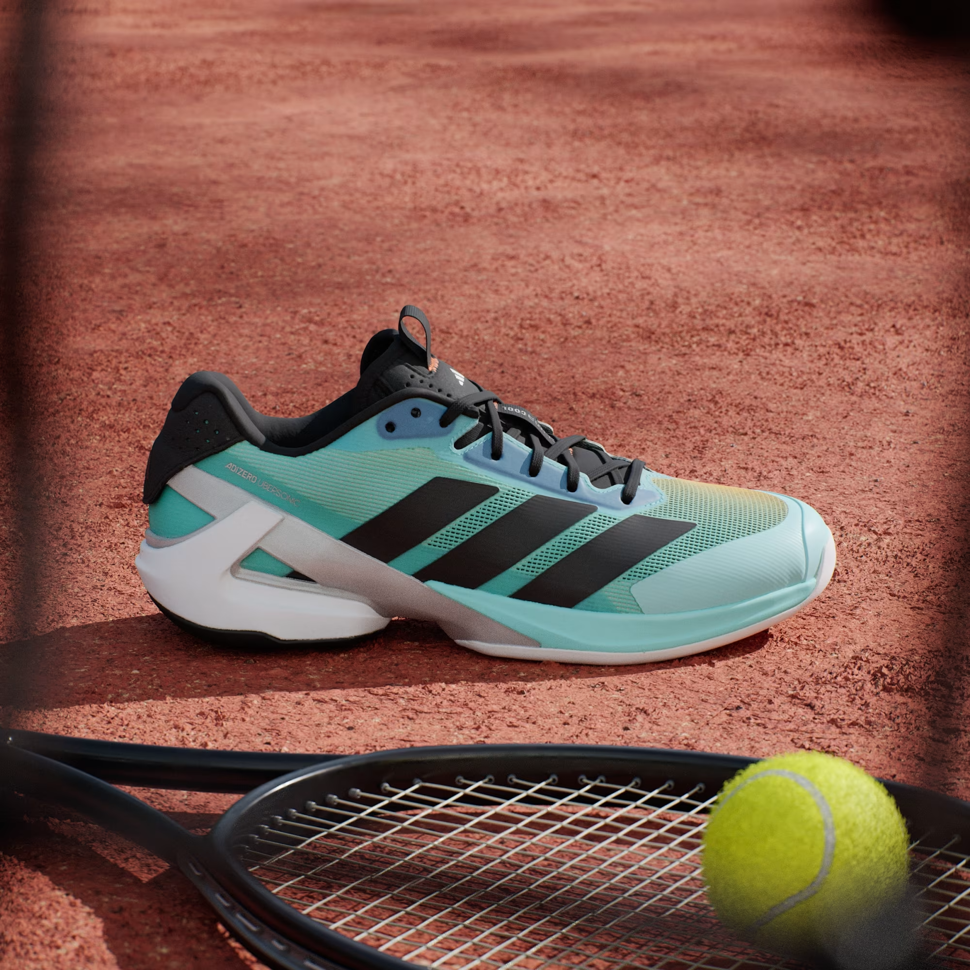 Alternative view of Giày Adidas Adizero Ubersonic 5 'Flash Aqua Core Black' JR1735