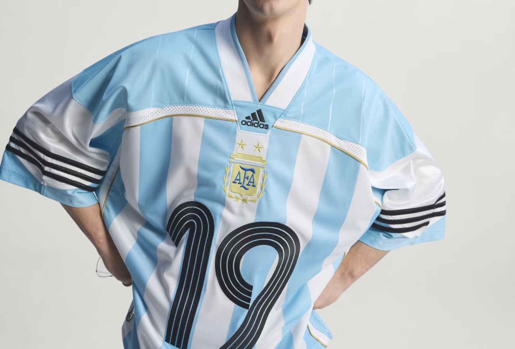 Alternative view of Áo Adidas Bringback Remixed Argentina 'Clear Blue' KD5982