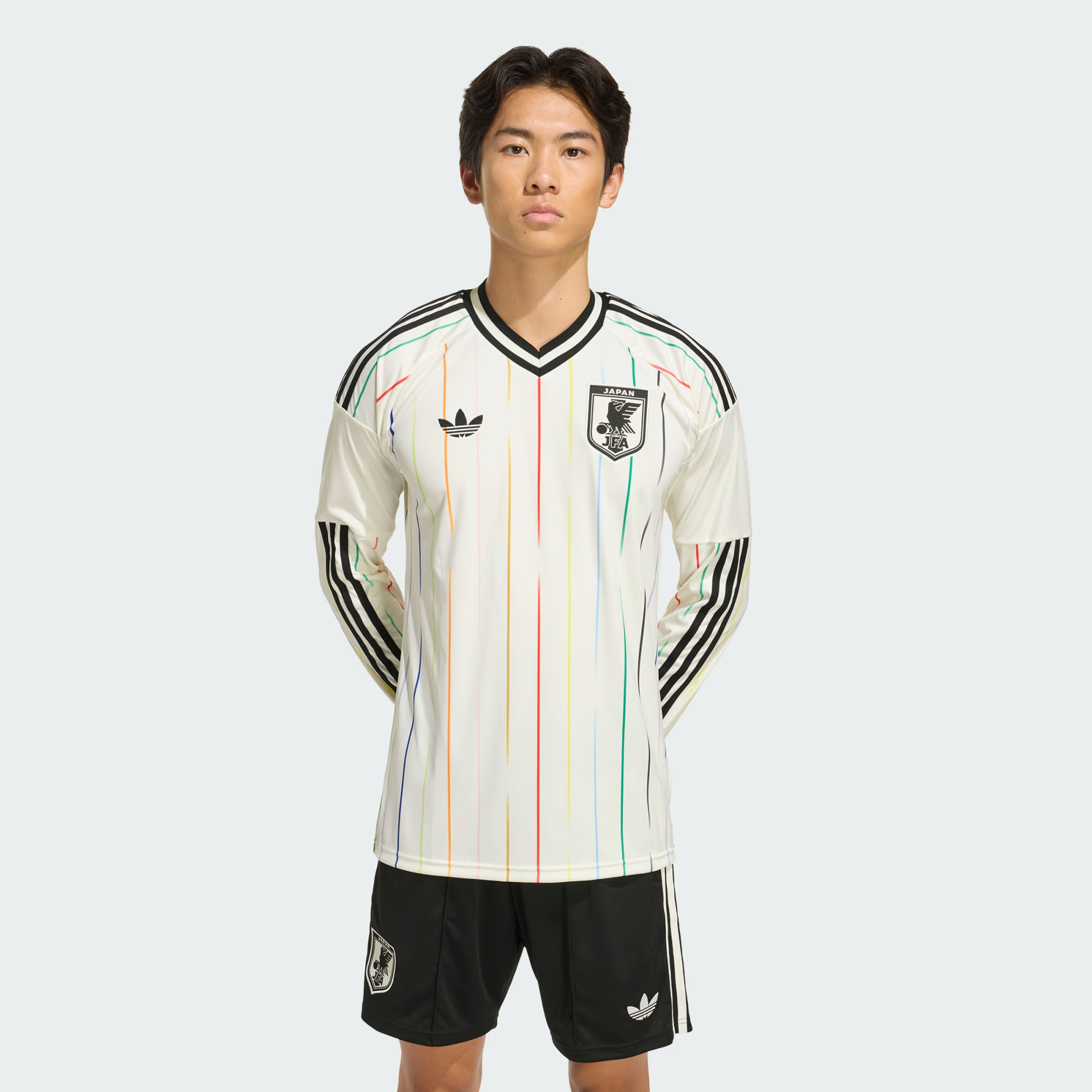 Alternative view of Áo Adidas Japan 26 Away Long Sleeve Jersey 'White' JZ9697