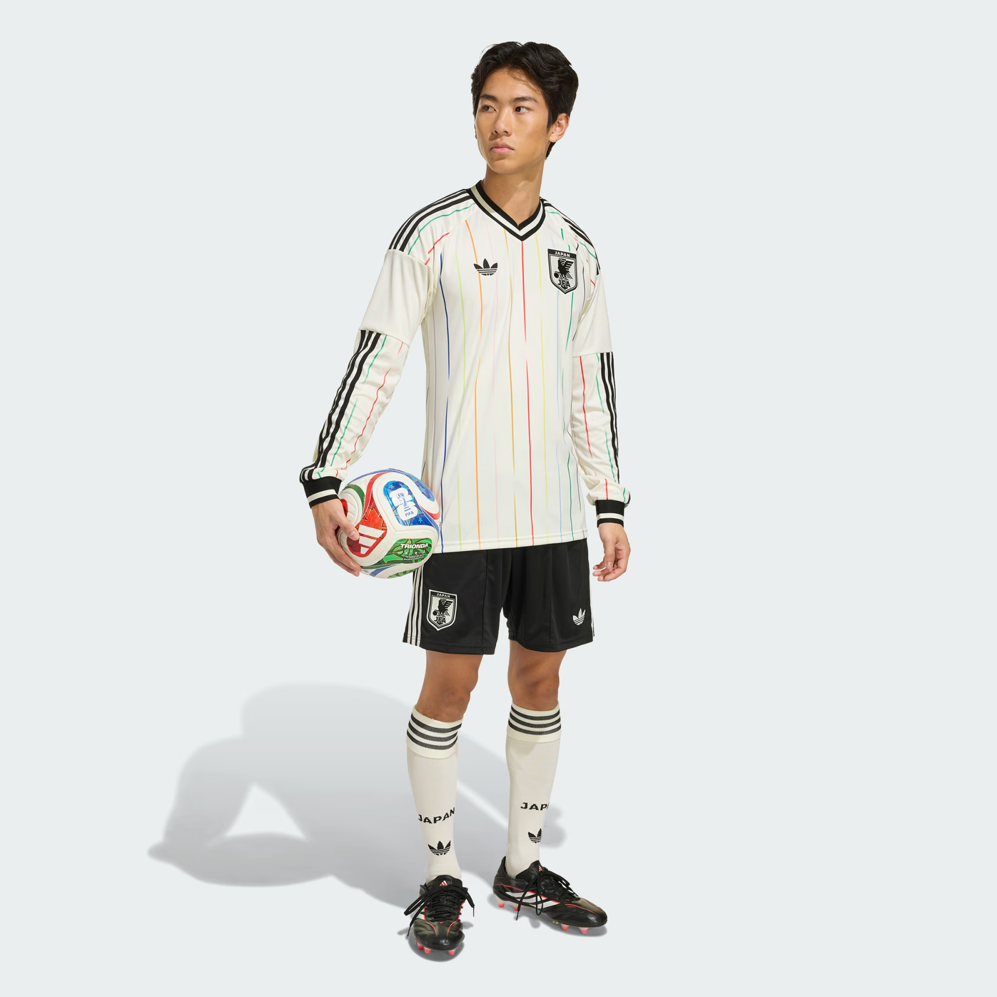 Áo Adidas Japan 26 Away Long Sleeve Jersey 'White' JZ9697 - Ảnh 4