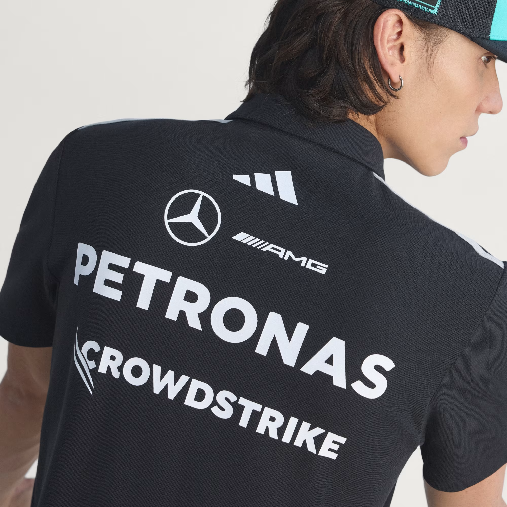 Áo Adidas x Mercedes AMG Petronas Formula 1 Team Engineers Polo Shirt 'Black' KE5523 - Ảnh 3