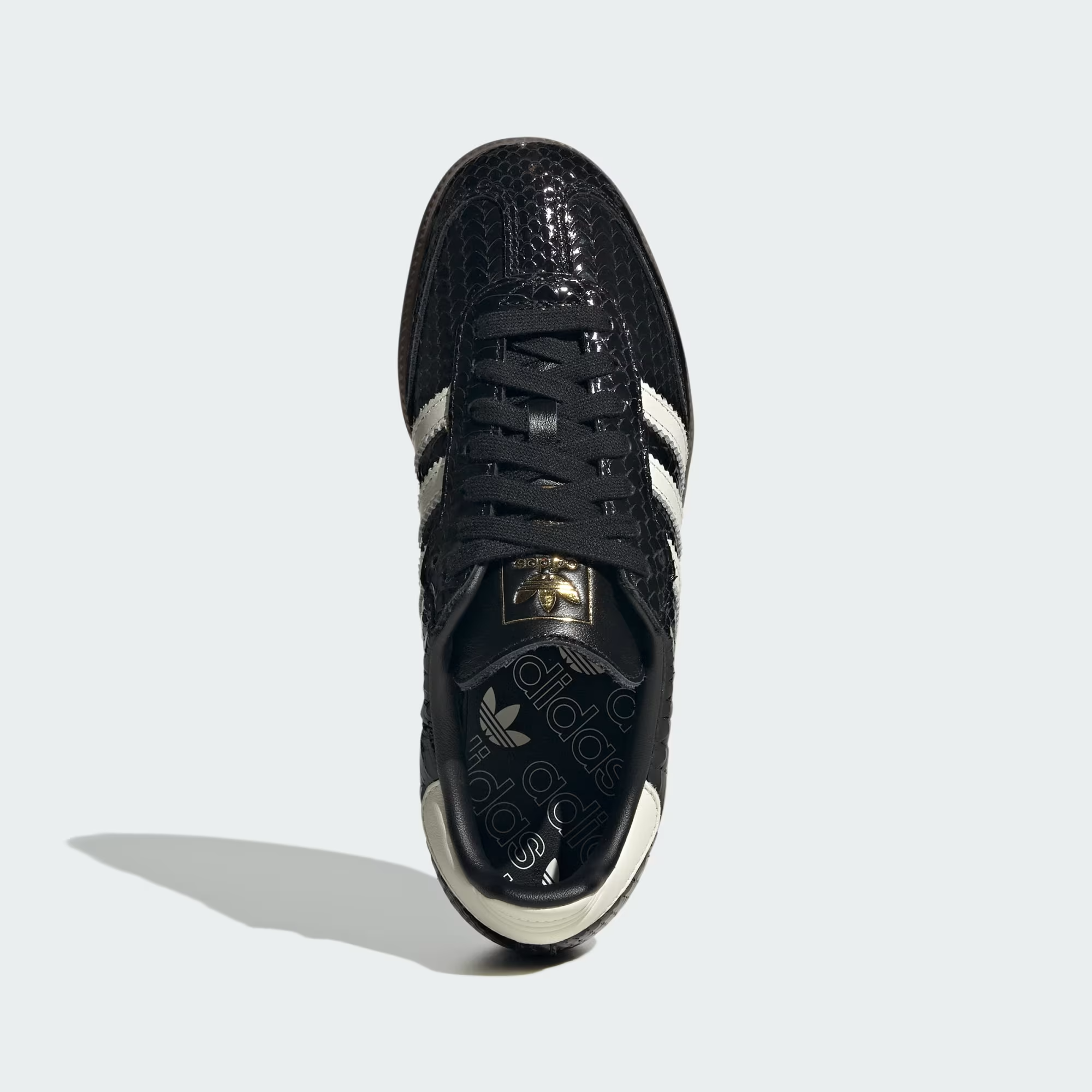 Alternative view of Giày Adidas Samba Patent Snakeskin 'Black Off White' IH9015