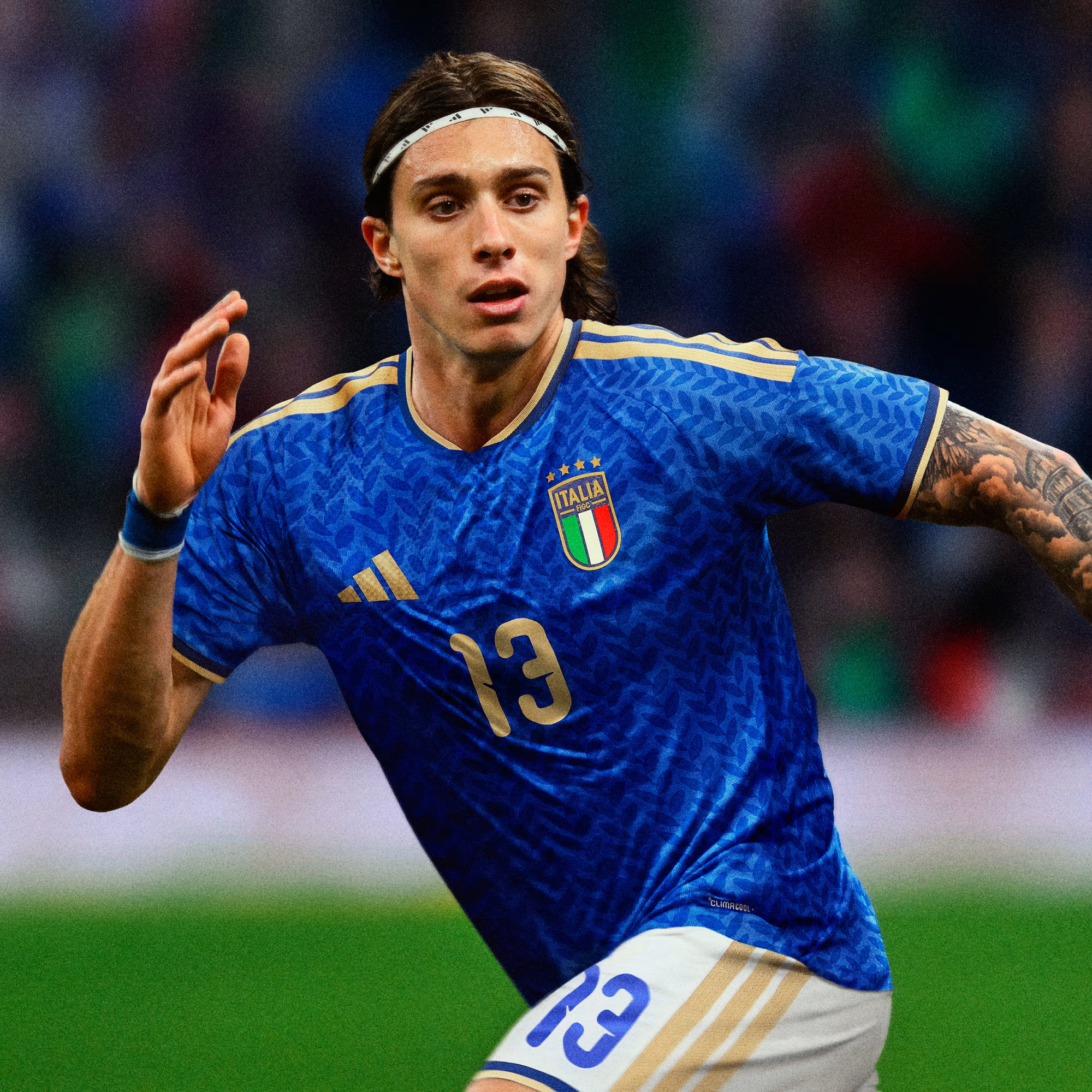 Alternative view of Áo Adidas Italy 26 Home Authentic Jersey 'Bold Blue' JL6934