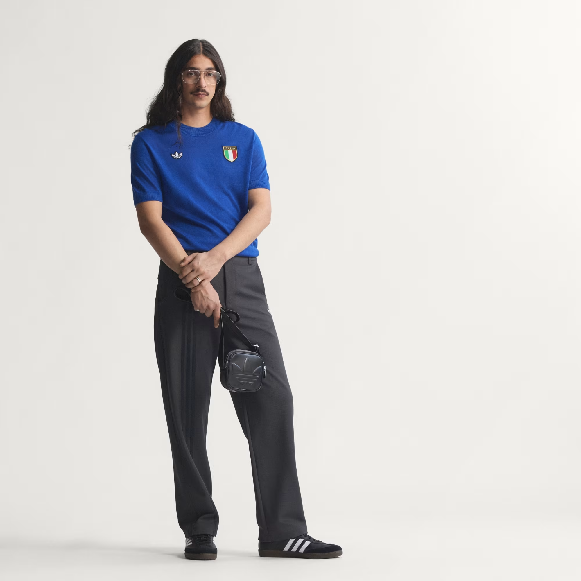 Alternative view of Áo Adidas Italy 70s Jersey 'Royal Blue' JN3706