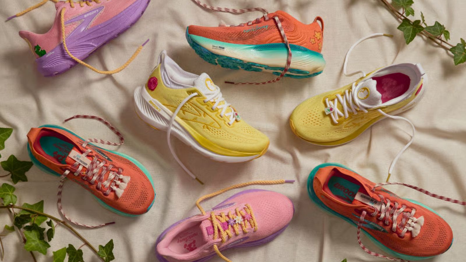 Hinh anh 6: Giay Brooks x runDisney 2026 voi thiet ke Moana, Rapunzel va Belle