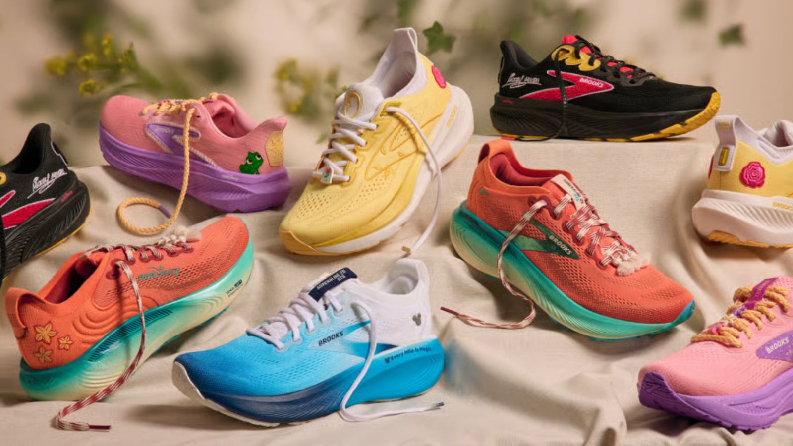 Hinh anh 7: Giay Brooks x runDisney 2026 voi thiet ke Moana, Rapunzel va Belle