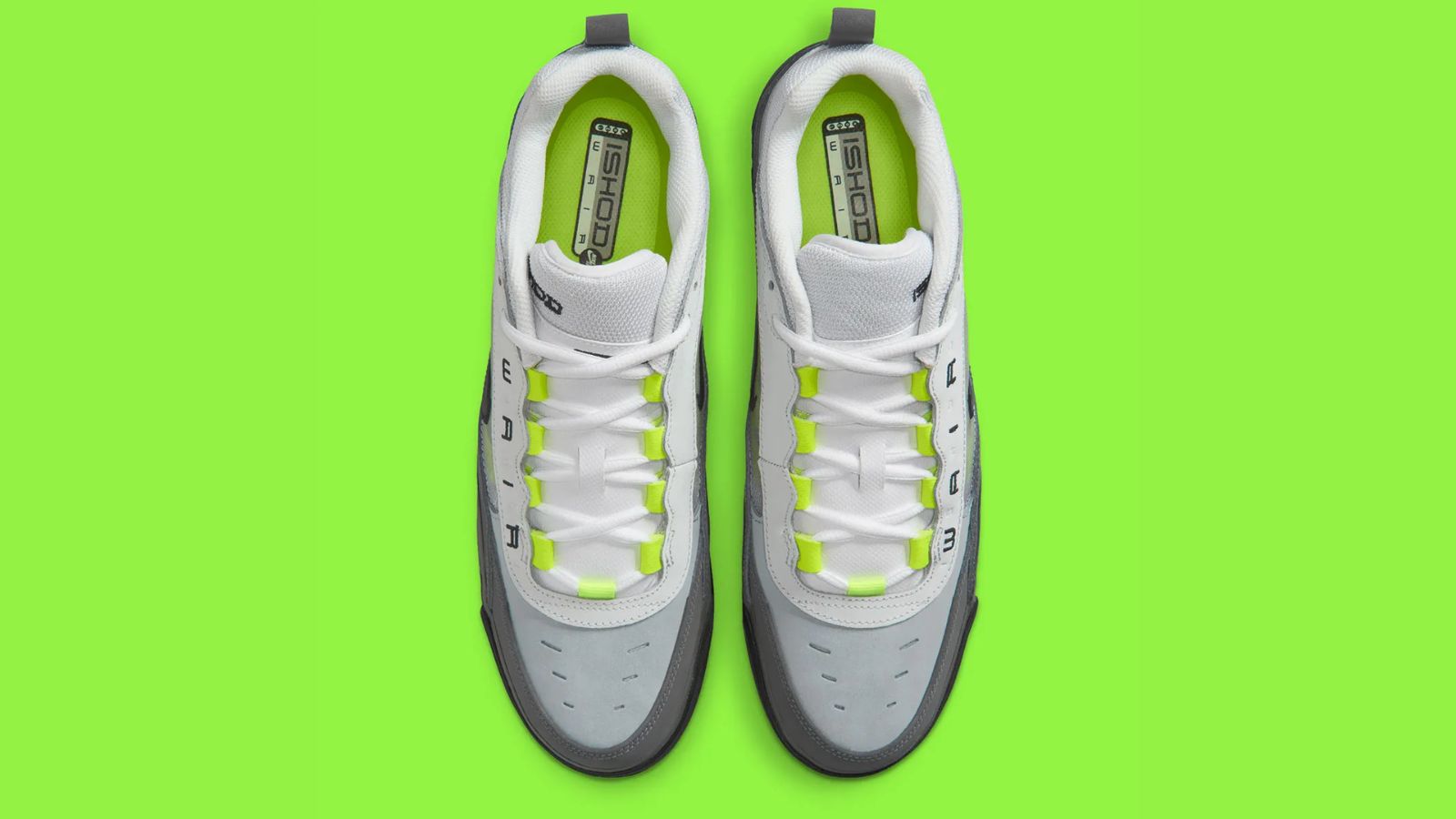 Hinh anh 4: Nike SB Air Max Ishod 'Neon' voi phoi mau xam chuyen sac va neon xanh