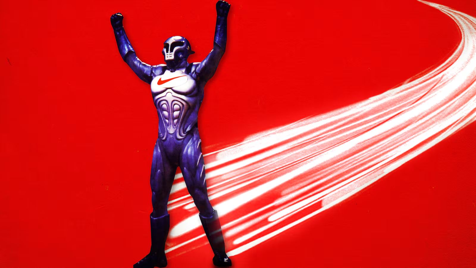 Hinh anh 1: Hinh anh Swooshman, sieu anh hung voi logo Nike, bieu tuong marketing cua Nike thap nien 90
