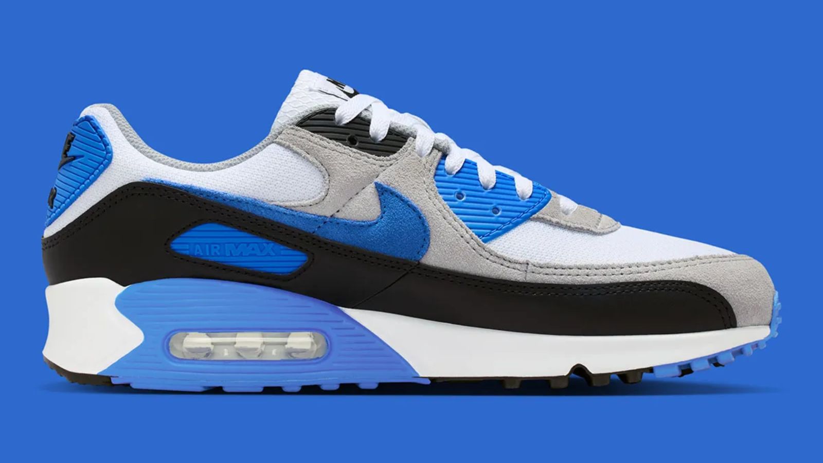 Hinh anh 4: Hinh anh Nike Air Max 90 “Blue Crystal” voi thiet ke co dien va diem nhan xanh duong