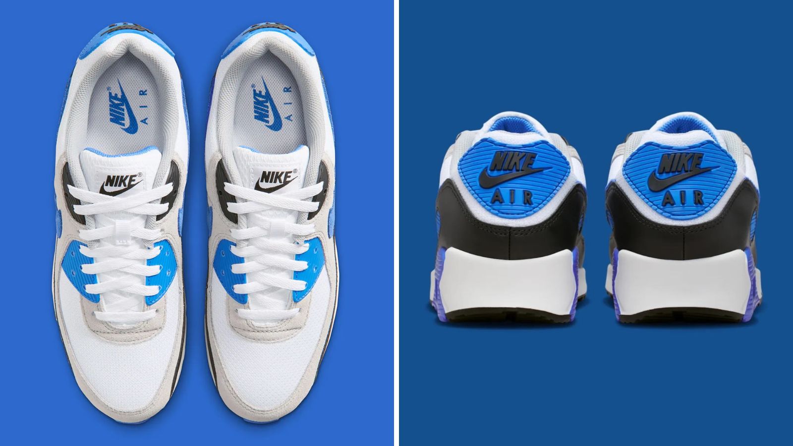 Hinh anh 5: Hinh anh Nike Air Max 90 “Blue Crystal” voi thiet ke co dien va diem nhan xanh duong