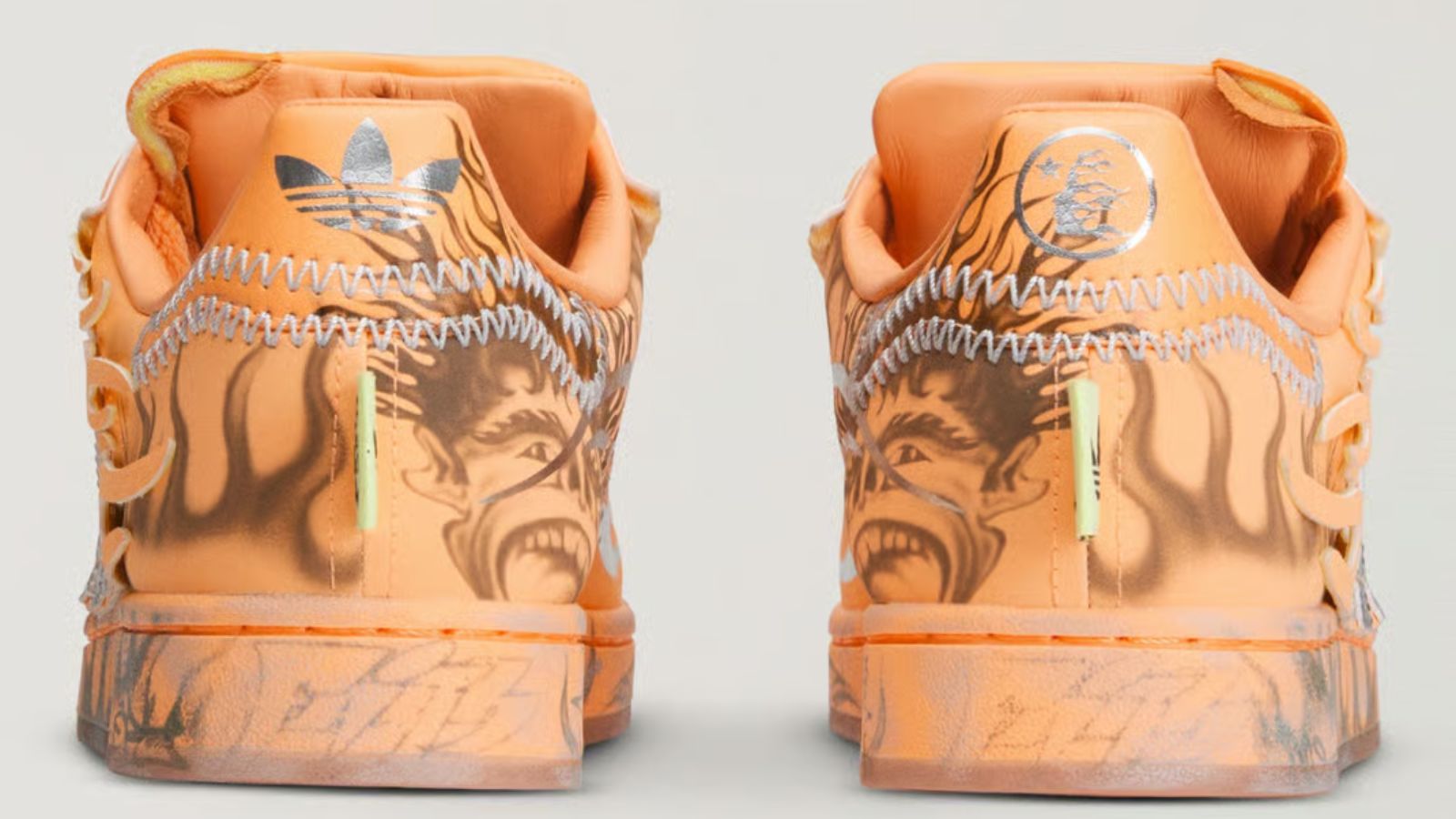 Hinh anh 6: Hellstar x adidas Superstar Hazy Orange voi thiet ke cam noi bat