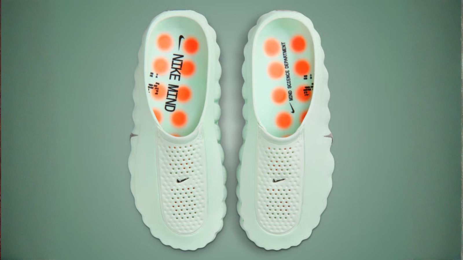 Hinh anh 3: Nike Mind 001 Mule nu Barely Green xanh teal voi thiet ke foam nguyen khoi