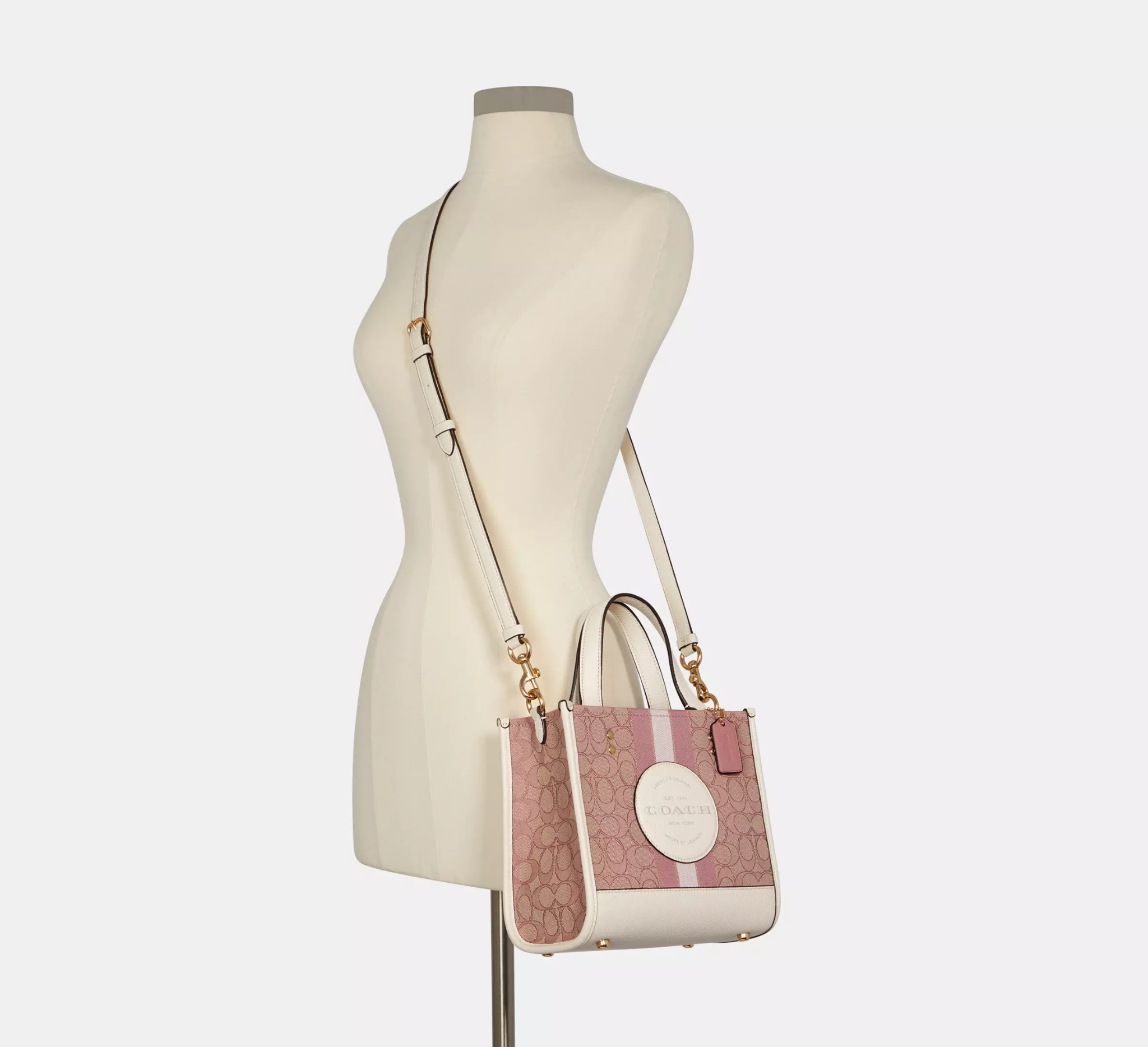 Alternative view of Túi Coach Dempsey Tote 22 Patch Heart Charm 'Pink' C7965-IMSXX