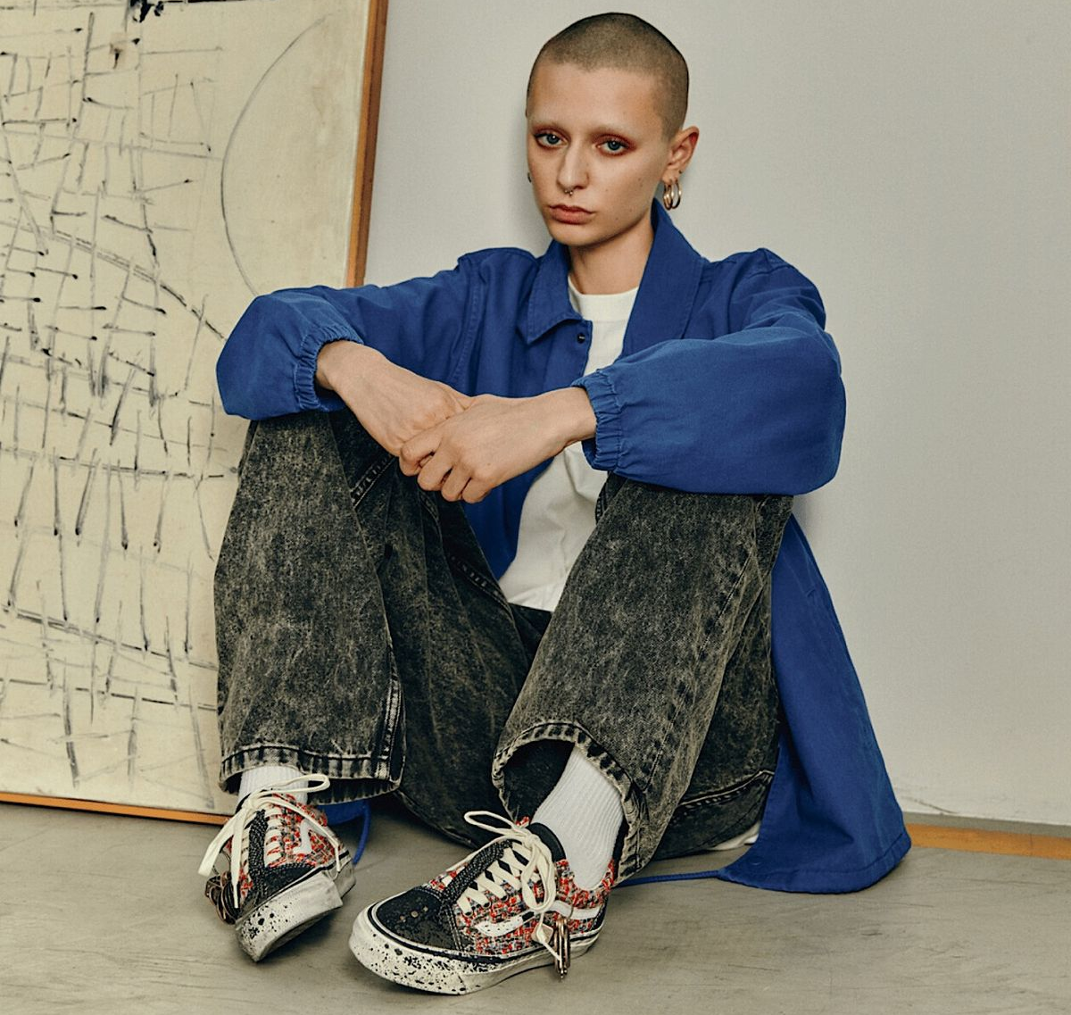 Alternative view of Giày Vans LX Old Skool ‘Black red’ VN000D9VBOS