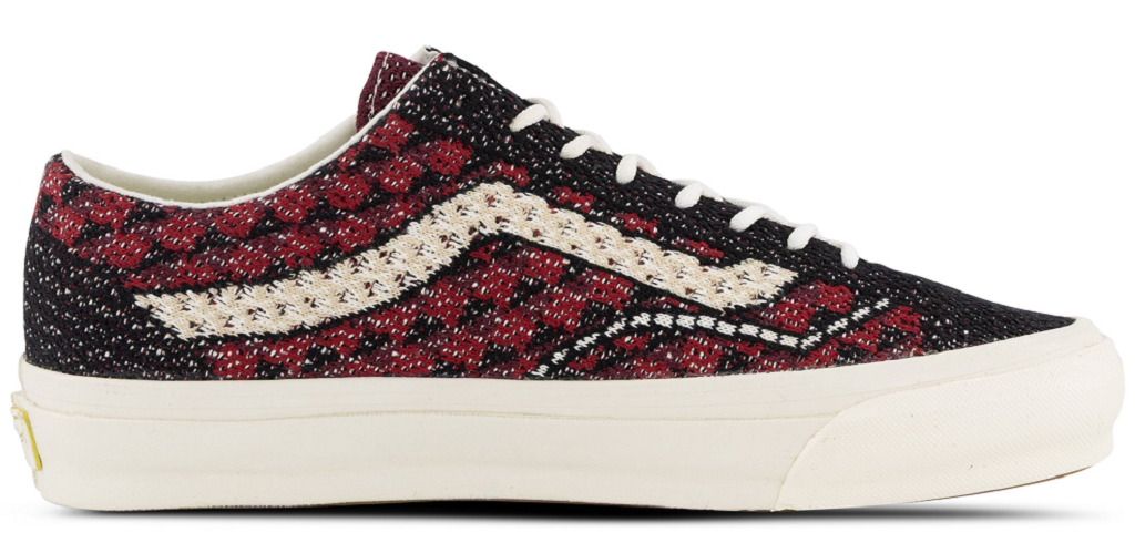 Giày Vans Premium Old Skool 'Knit Pack - Geo Check Bordeaux Red' VN000EFKBRD