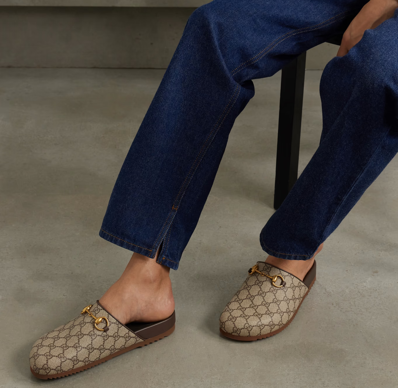 Alternative view of Dép Gucci GG Supreme Horsebit Slipper 'Beige' ‎749815-KHN80-9769