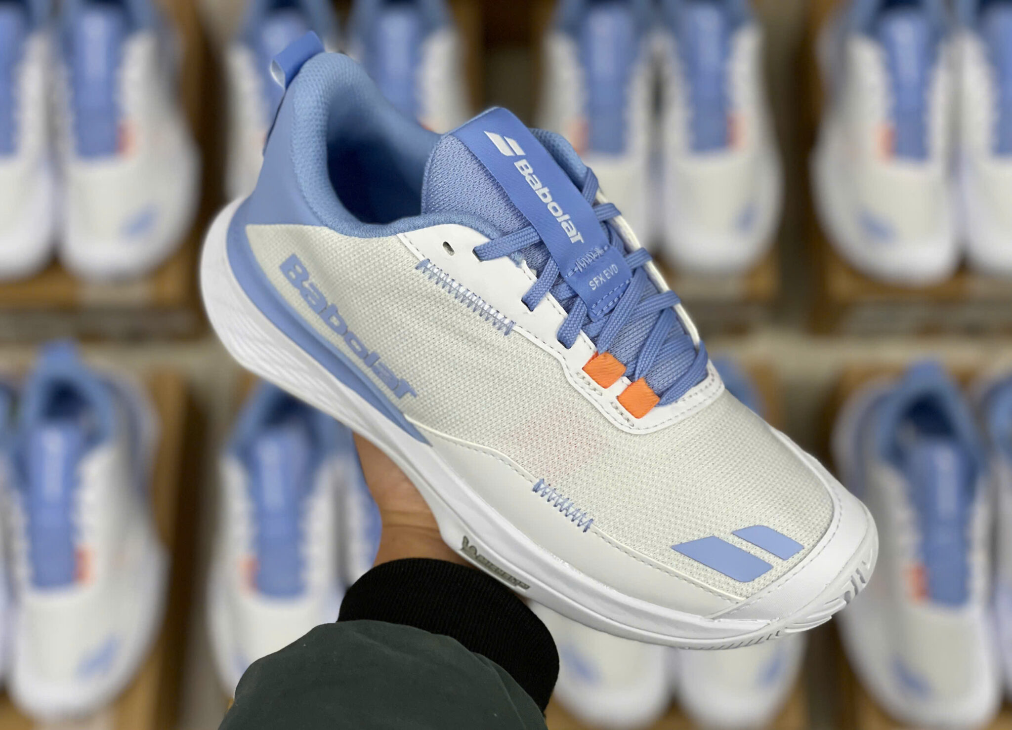 Alternative view of Giày Babolat SFX Evo All Court ‘White Blue’ 31S26556A-1112