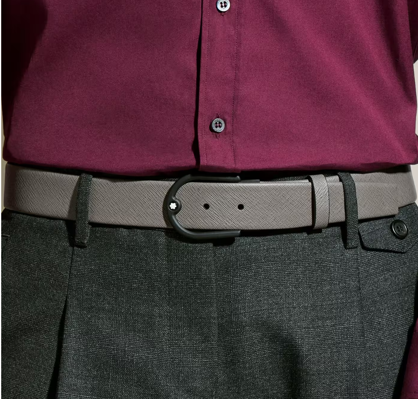 Alternative view of Thắt Lưng MontBlanc Buckle Medium 'Grey' 199633