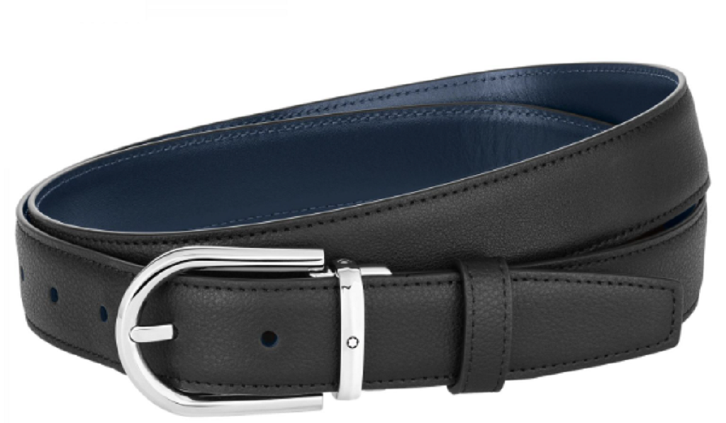 Thắt Lưng Montblanc Horseshoe Buckle 'Black' 128756