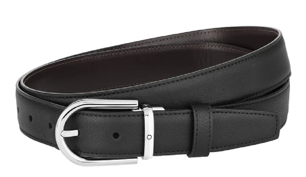 Thắt Lưng Montblanc Horseshoe Buckle 'Black' 128757