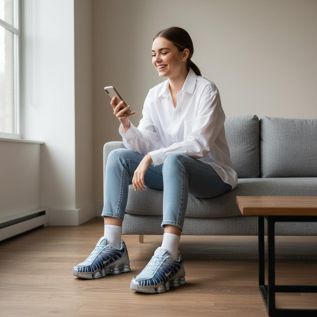Alternative view of Giày Nike Shox TL Fade 'Light Blue' IH1336-403