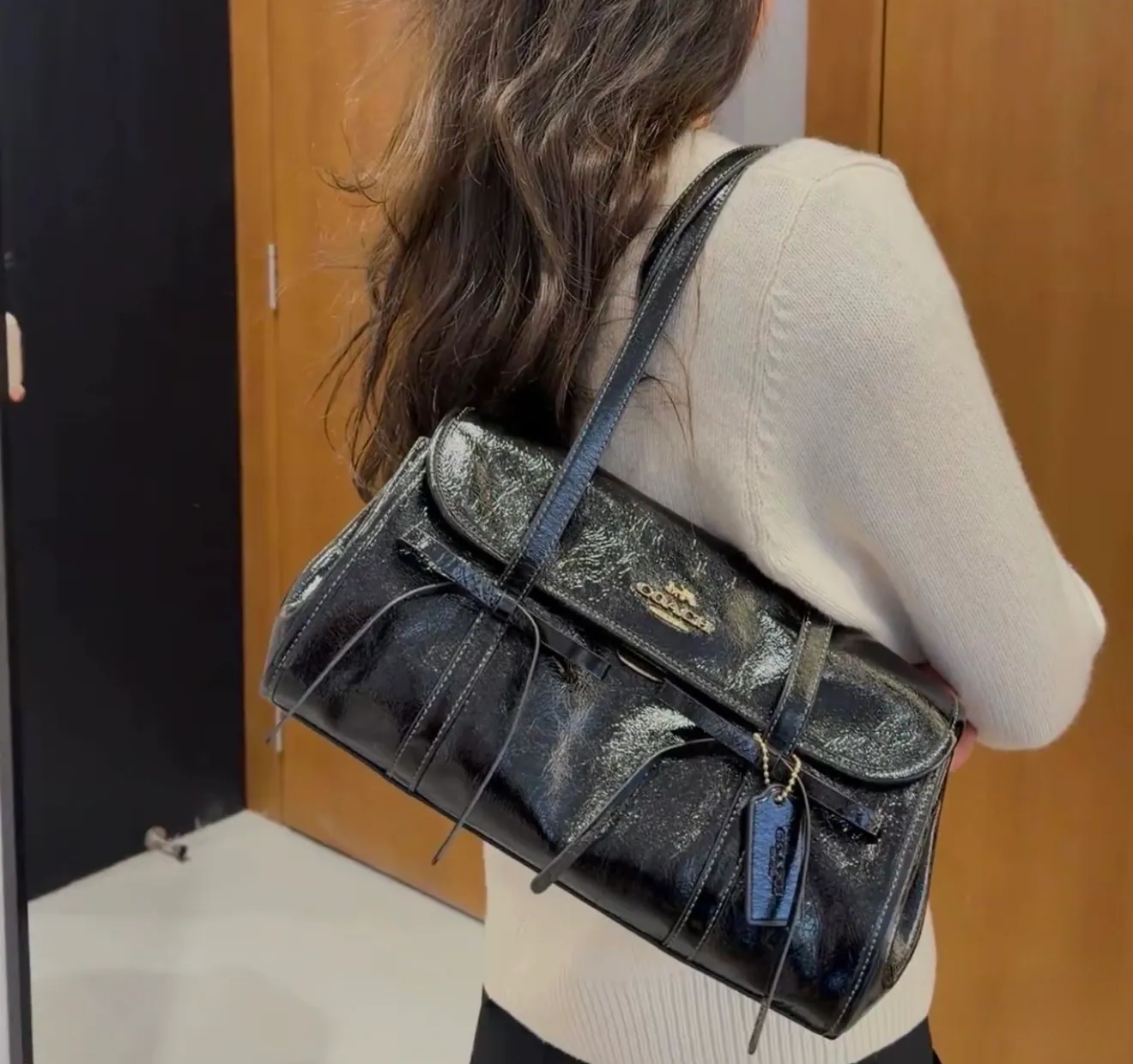 Alternative view of Túi Coach Bridget Flap Shoulder Bag 'Black' CDY94-IMBLK