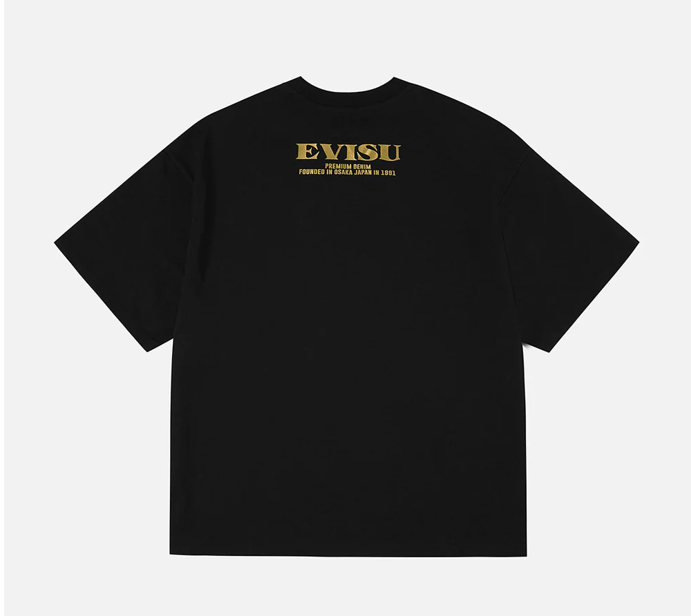 Alternative view of Áo Evisu Brocade Pocket with Seagull Foil Print Loose Fit T-Shirt 'Black' 2EAHTM5TS1179LFCT