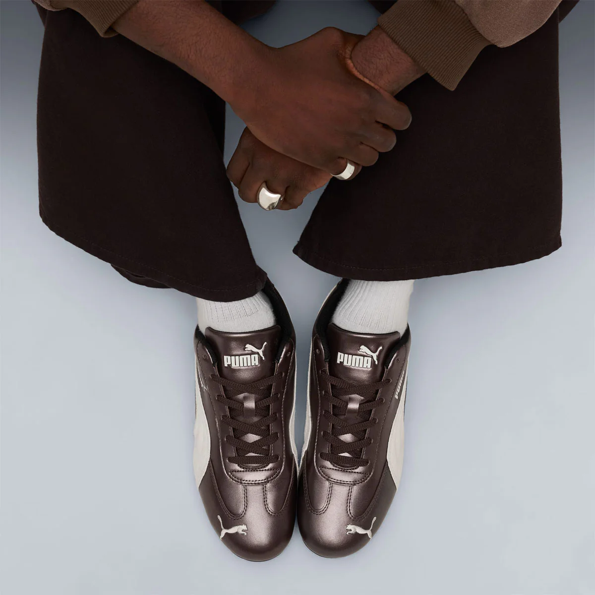 Alternative view of Giày Puma Speedcat 'Warm Brown White' 403689-04