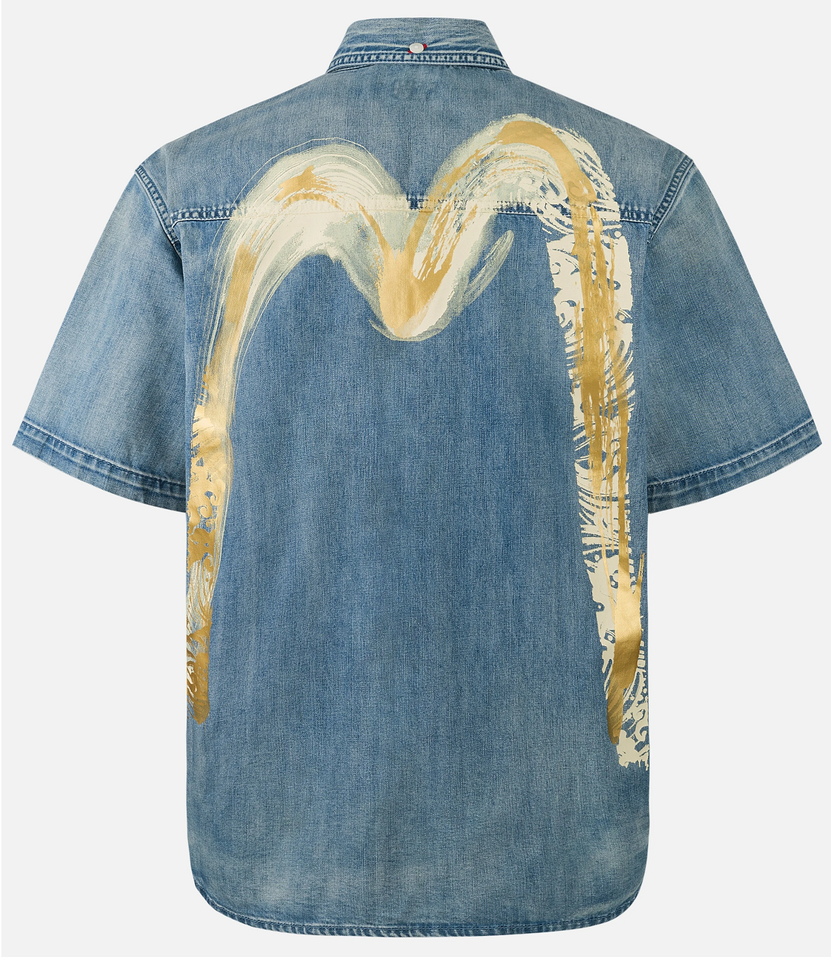 Alternative view of Áo Evisu Artistic Brush Daicock Print Relax 'Blue' 2ESHTM5DI1199RXDN