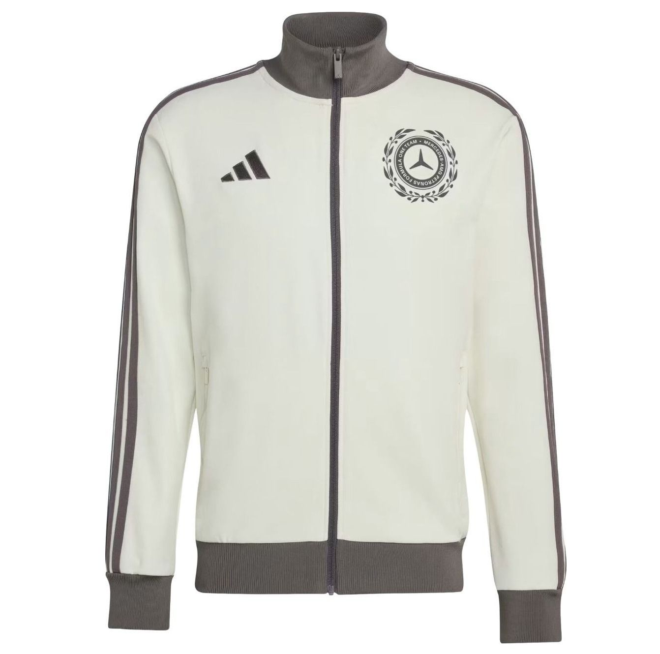 Áo Adidas Mercedes-AMG F1 Team Silver Arrows Track Top 'Off White Granite' KE8270