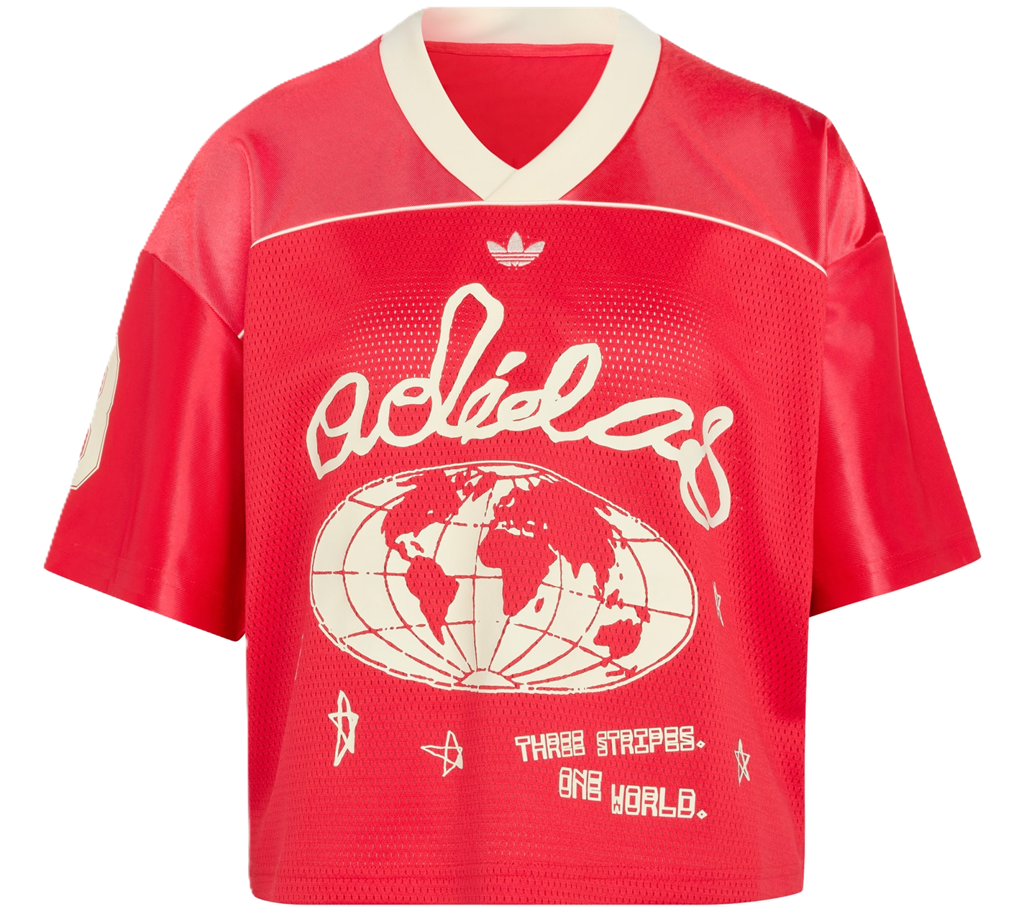 Áo Adidas Originals Crop Football Jersey 'Mobile Ruby' KU9202