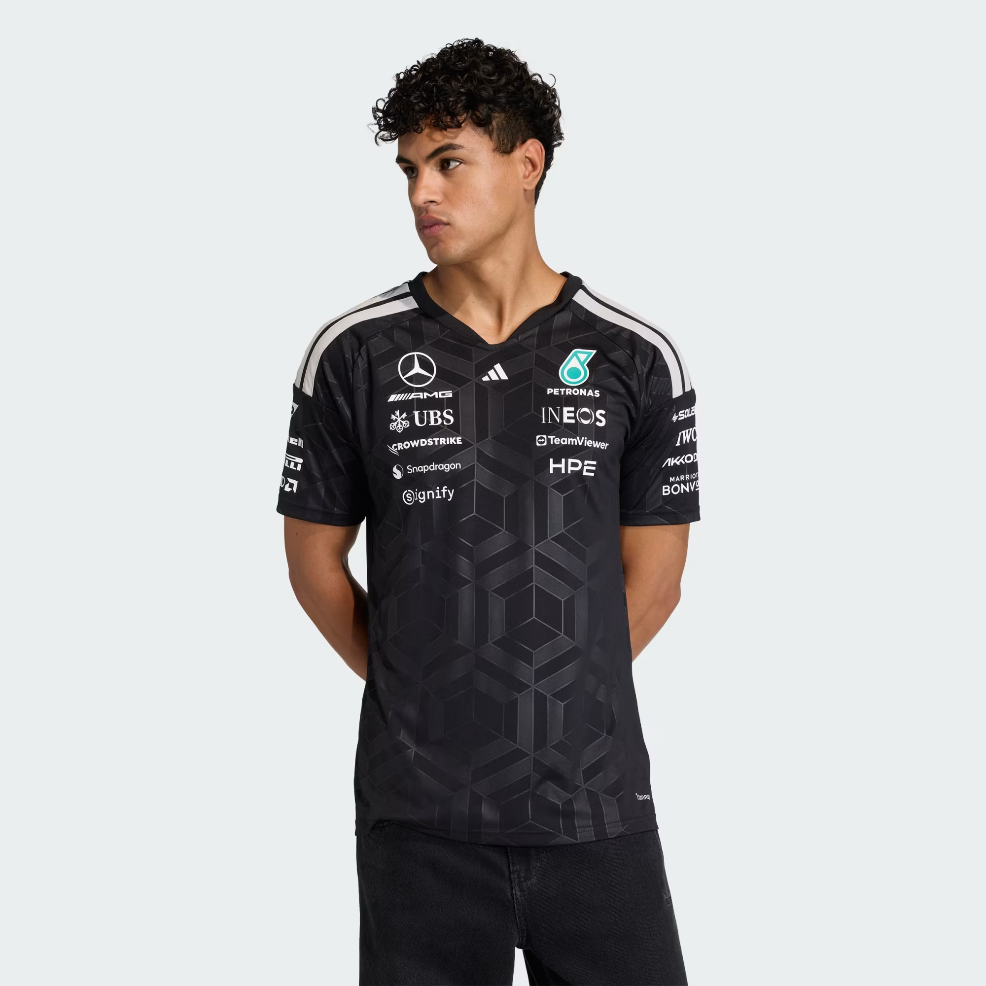 Áo Adidas Mercedes AMG F1 Team Driver Jersey 'Black' KF0161 - Ảnh 6